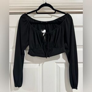 Nasty Gal Black Crop Top